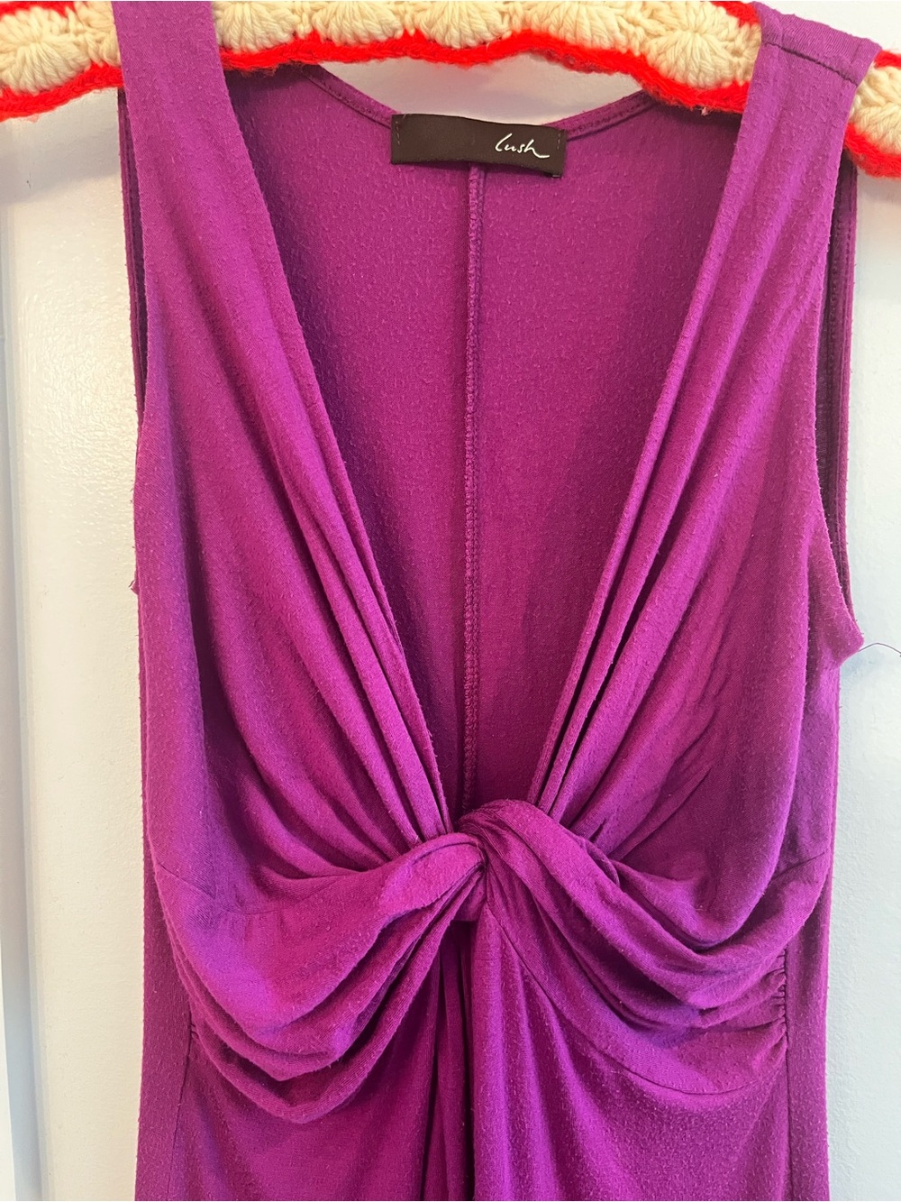 Lush twist front long tank top
